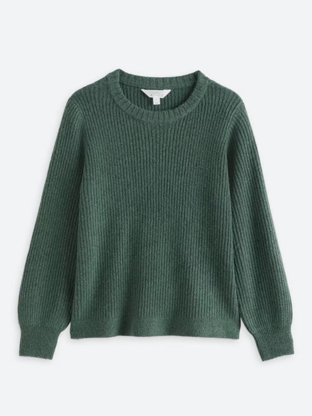 Cropped Ribbed Sweater – Size L Teal Green Market & Spruce Aspen - Picture 4 of 8